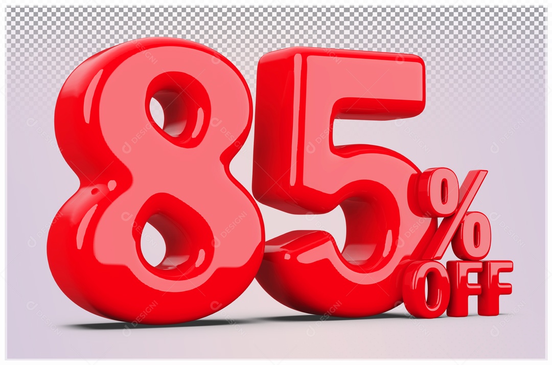 Desconto de 85% OFF Elemento 3D Vermelho para Composição PSD