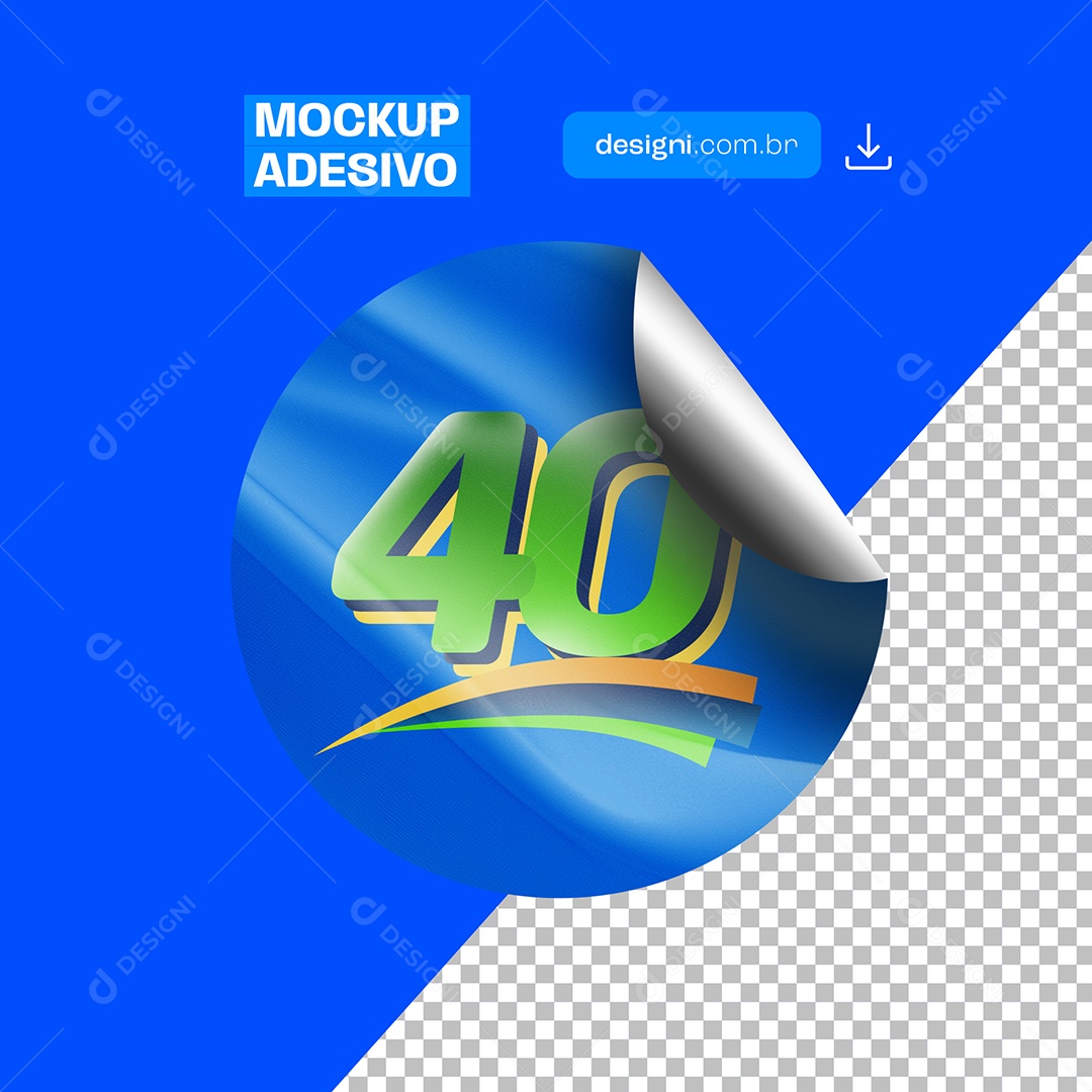 Modelo de Mockup Política Adesivo PSD Editável