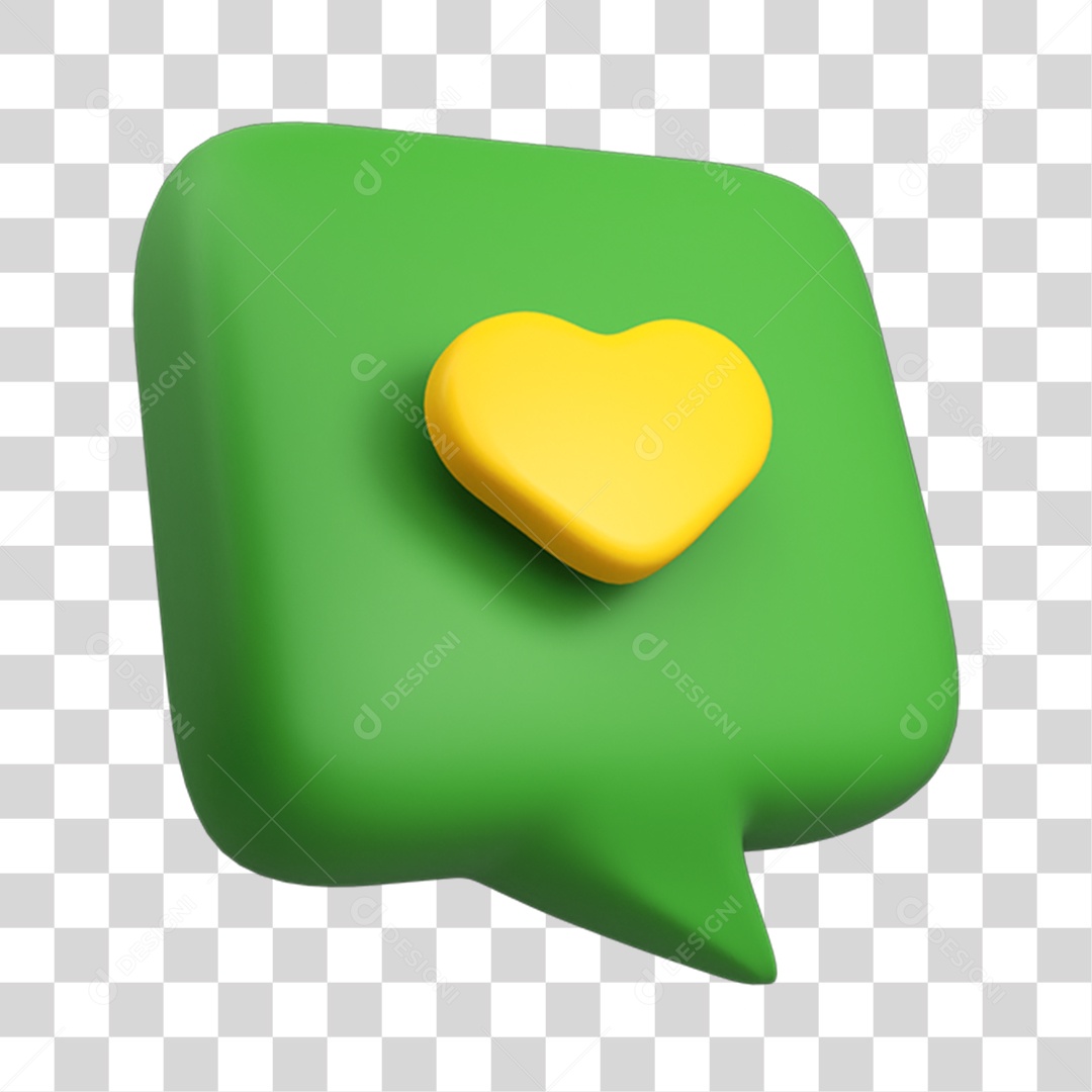 Elemento 3D Placa Coração PNG Transparente