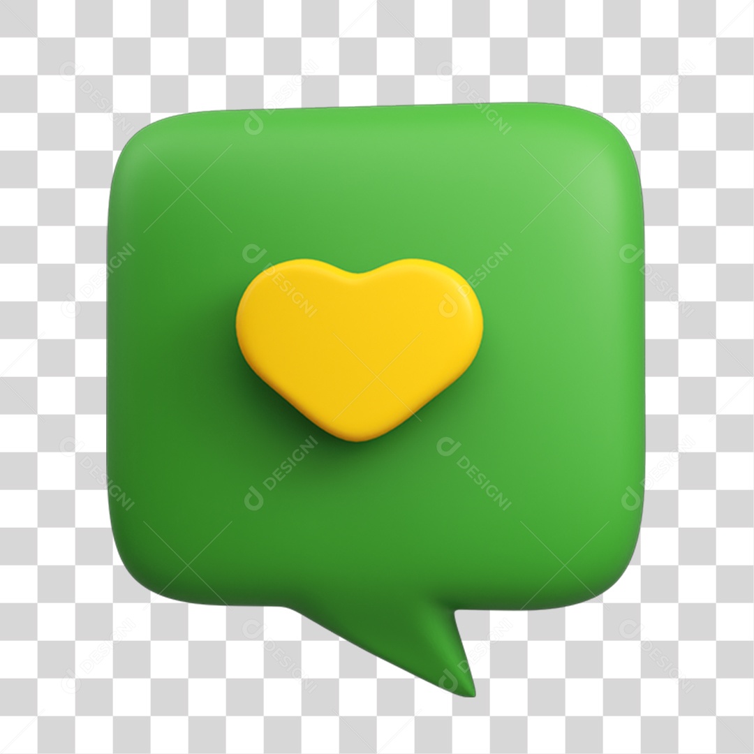 Elemento 3D Placa Coração PNG Transparente