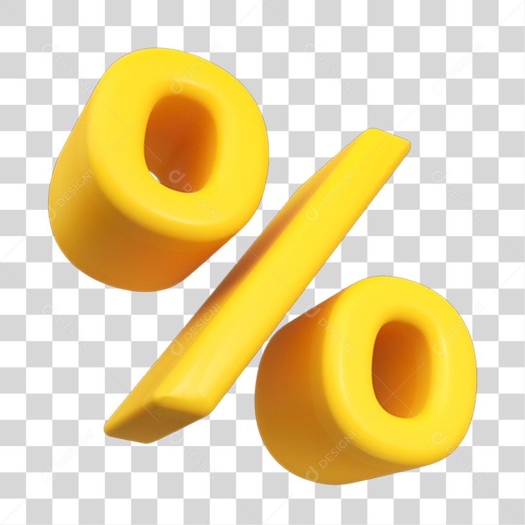 3D Element Percentage Symbol % PNG Transparent