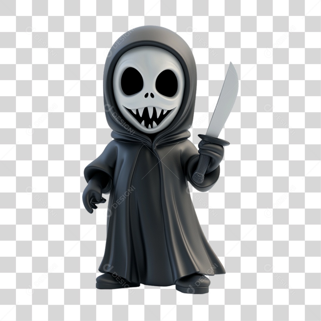 Elemento 3D Fantasma do Halloween PNG Transparente