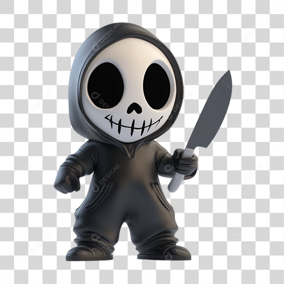Elemento 3D Fantasma do Halloween PNG Transparente