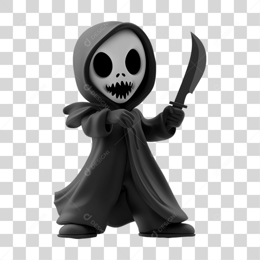 Elemento 3D Fantasma do Halloween PNG Transparente