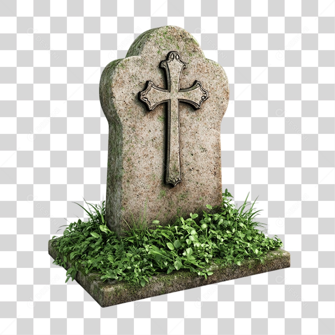 Elemento 3D Túmulo do Halloween PNG Transparente