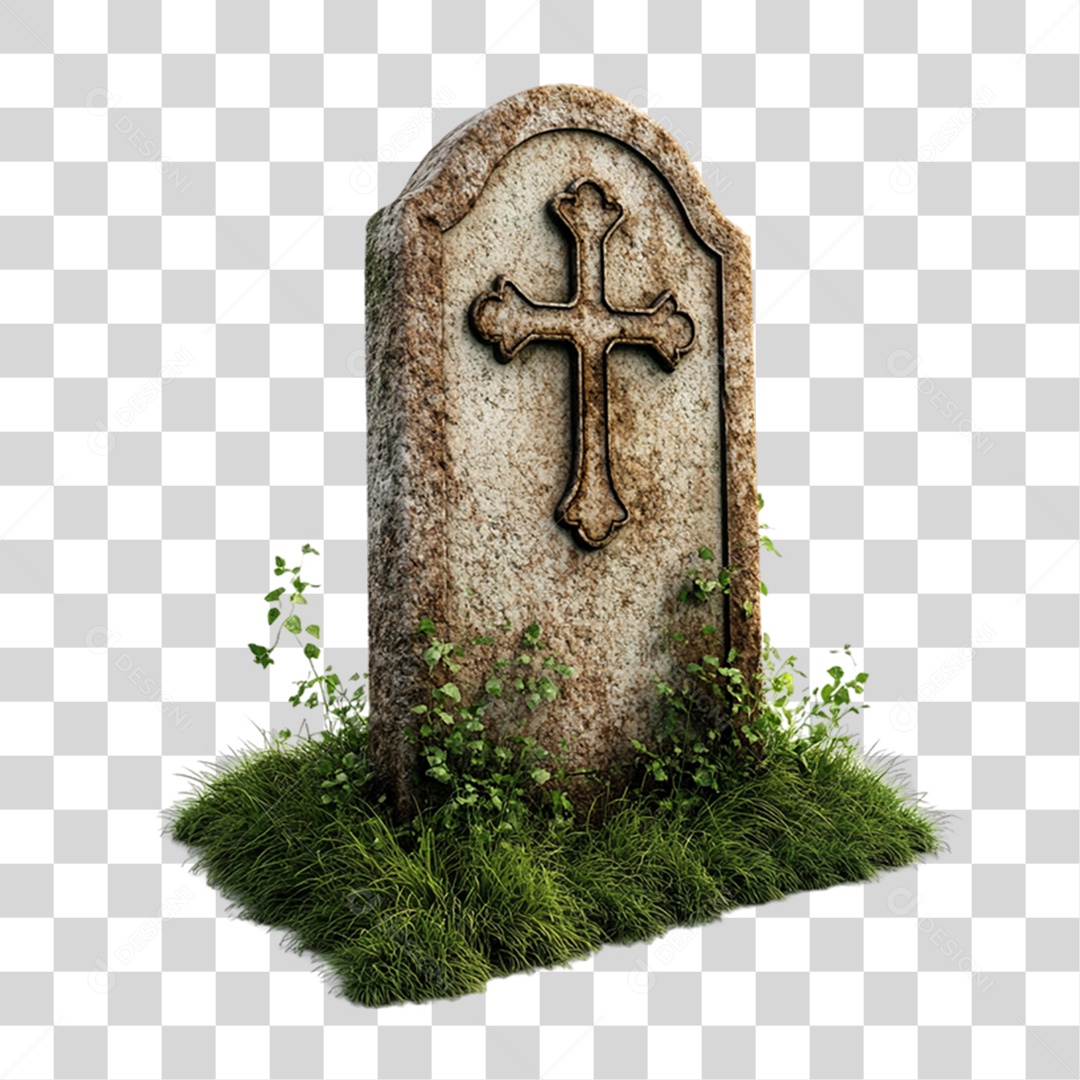 Elemento 3D Túmulo do Halloween PNG Transparente