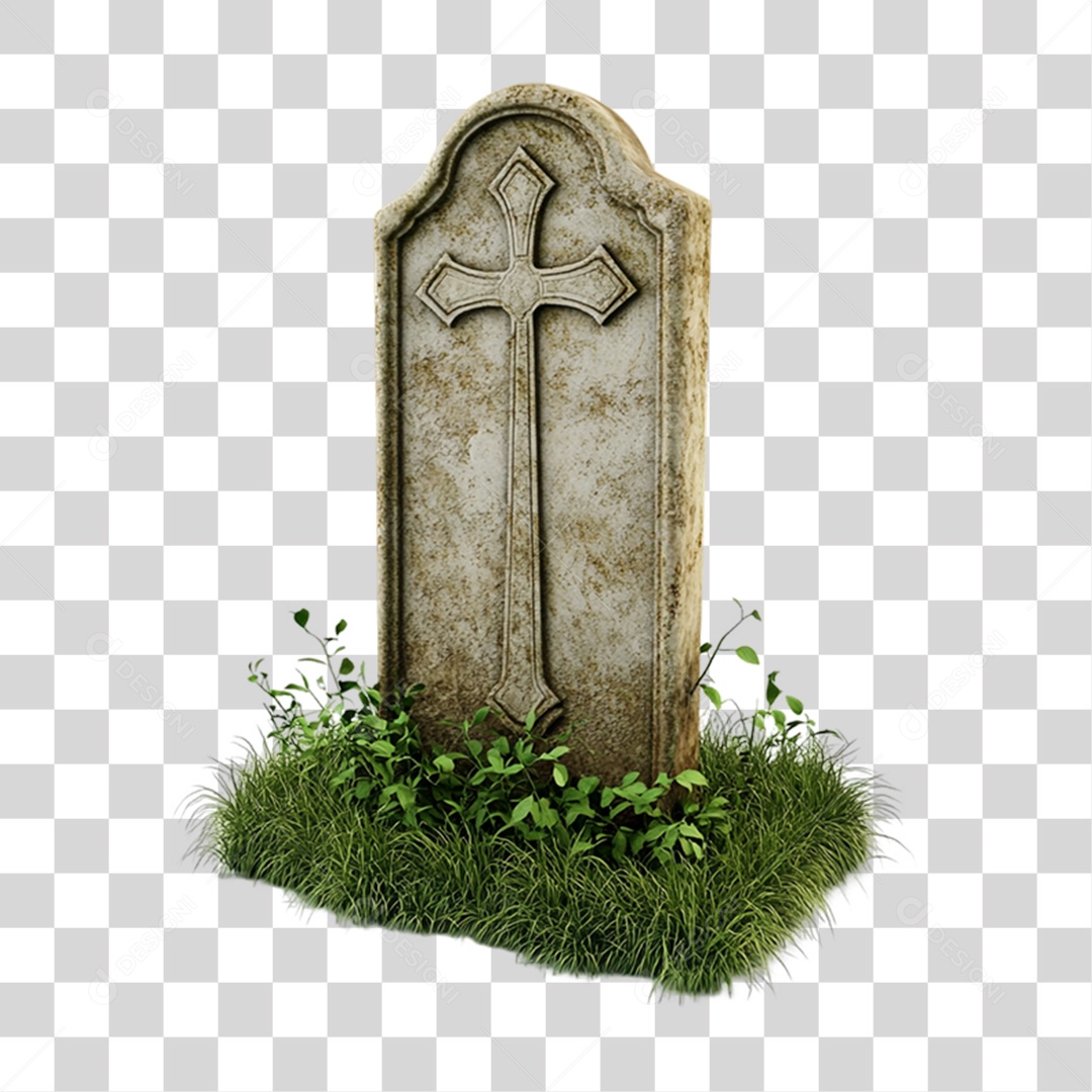 Elemento 3D Túmulo do Halloween PNG Transparente