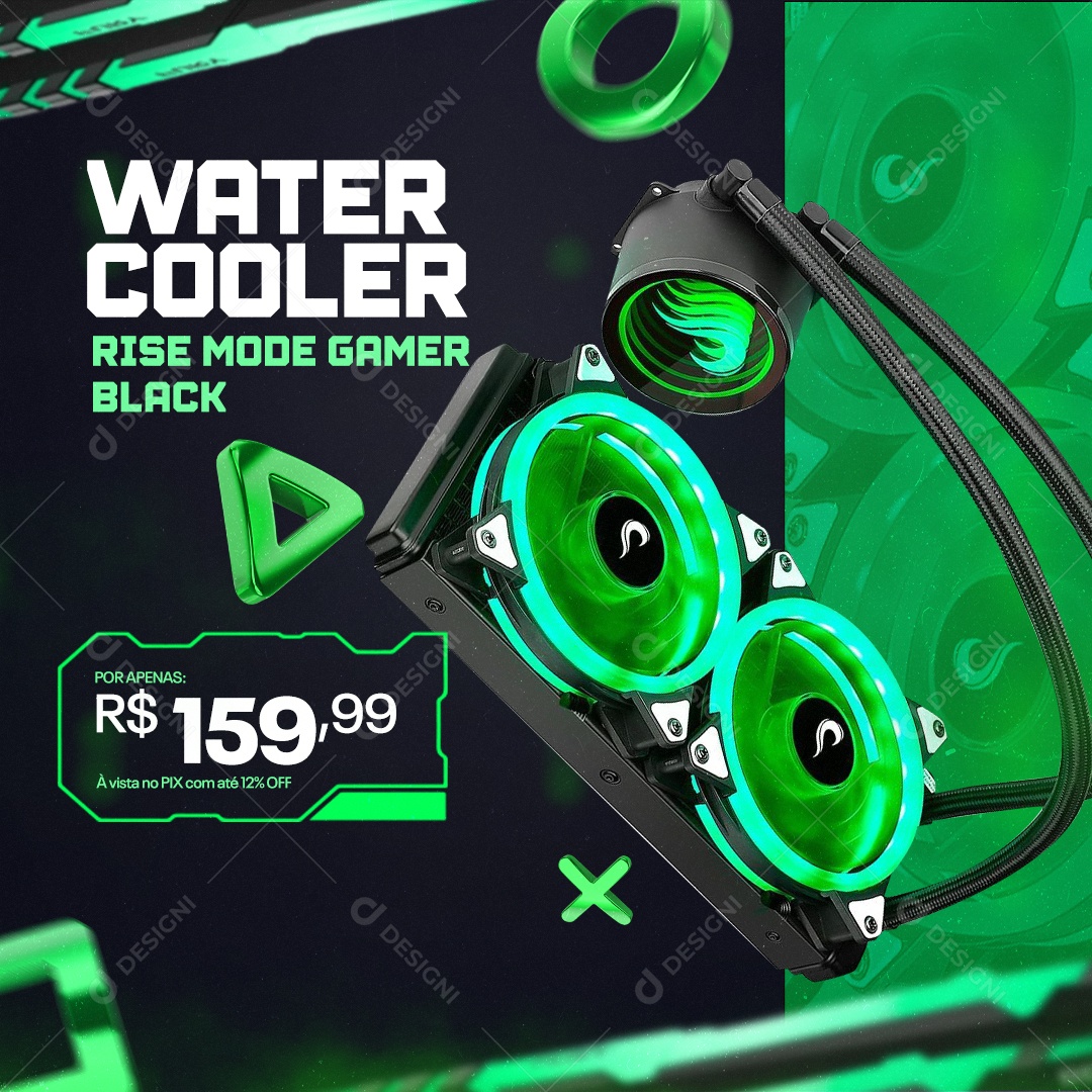 Loja de Eletrônicos Water Cooler Social Media PSD Editável