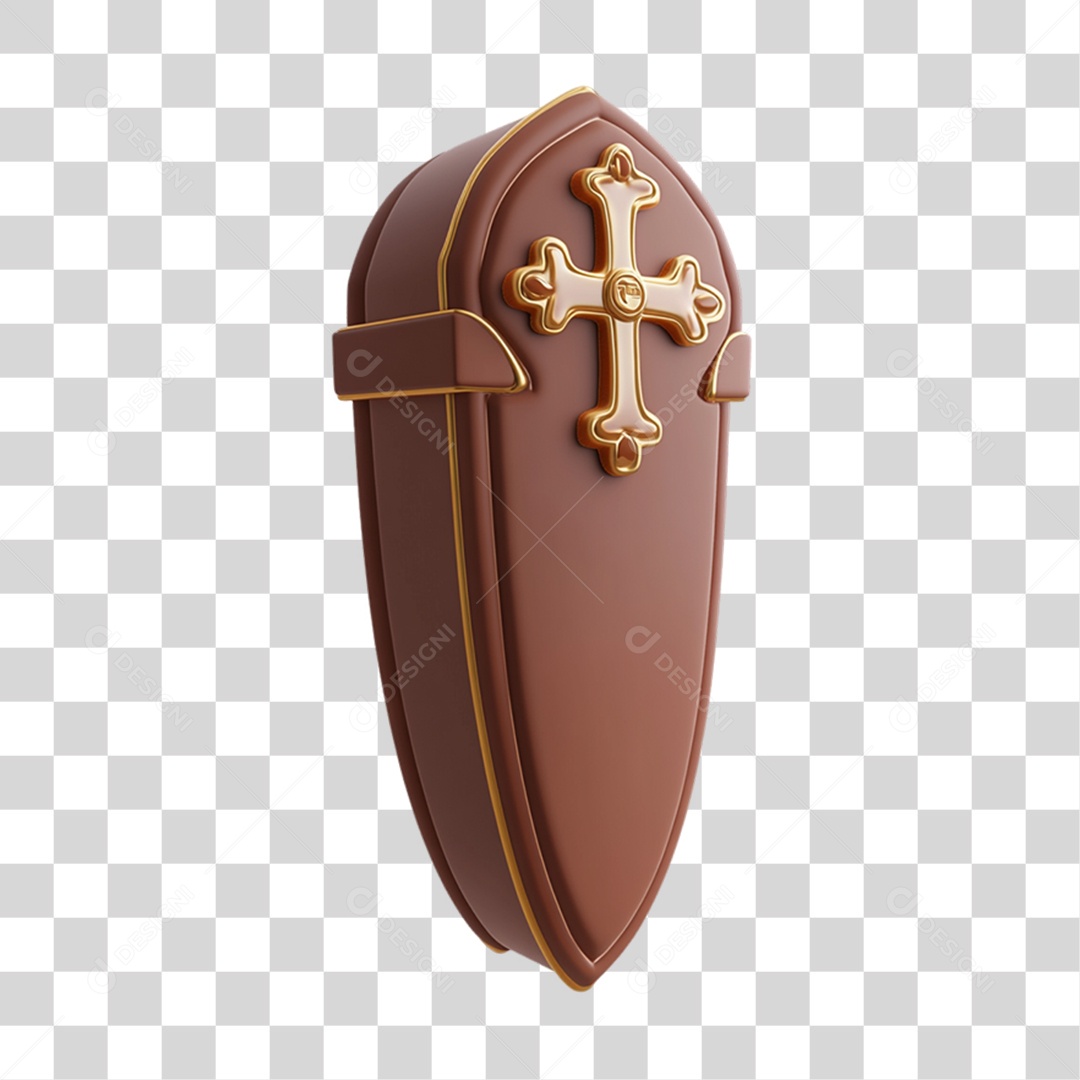 Elemento 3D Caixão do Halloween PNG Transparente