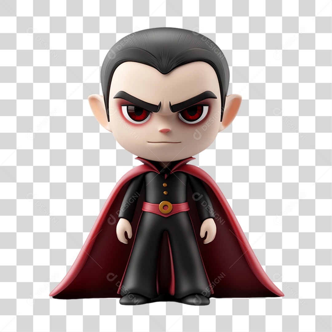 Elemento 3D Vampiro Halloween PNG Transparente