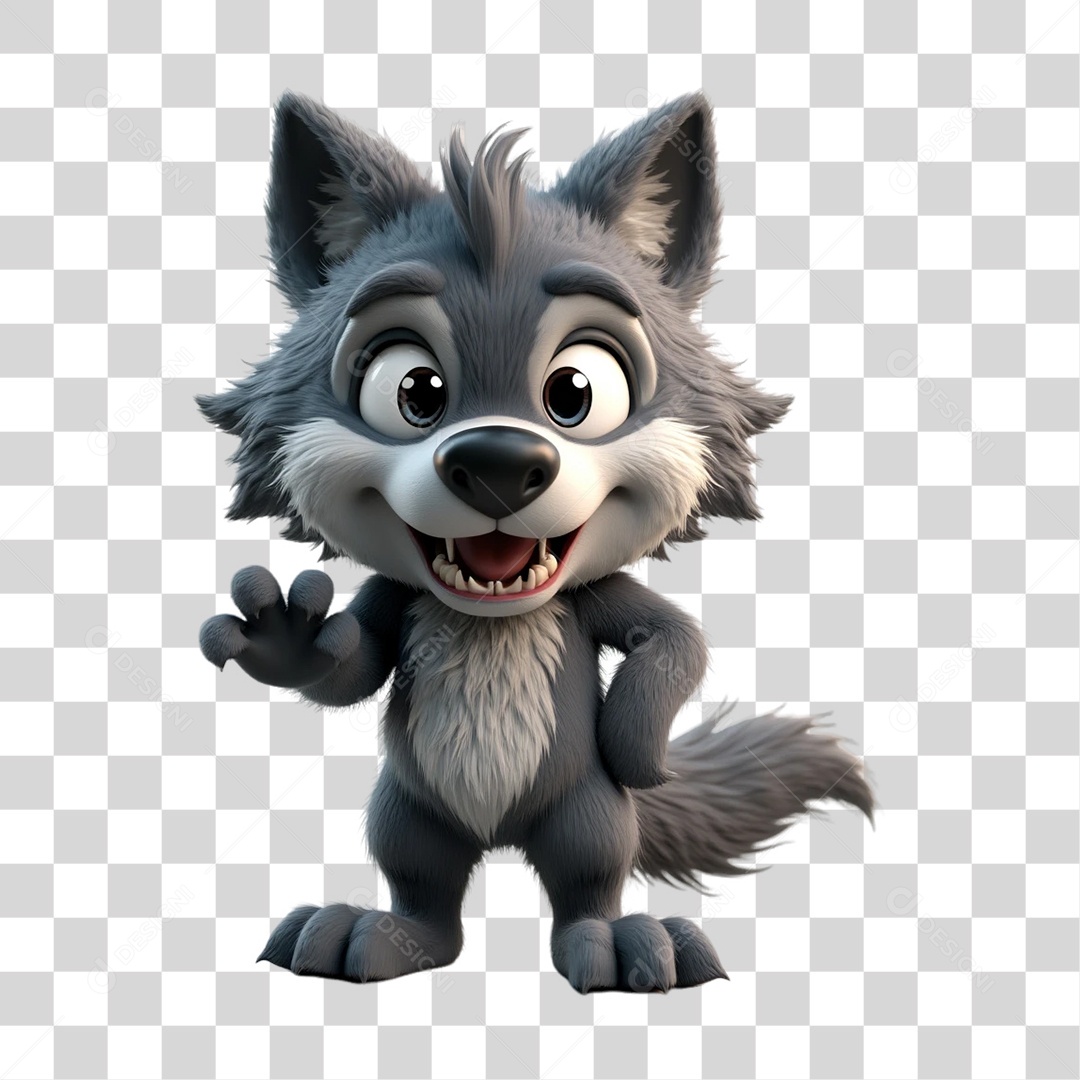 Elemento 3D Lobisomem do Halloween PNG Transparente