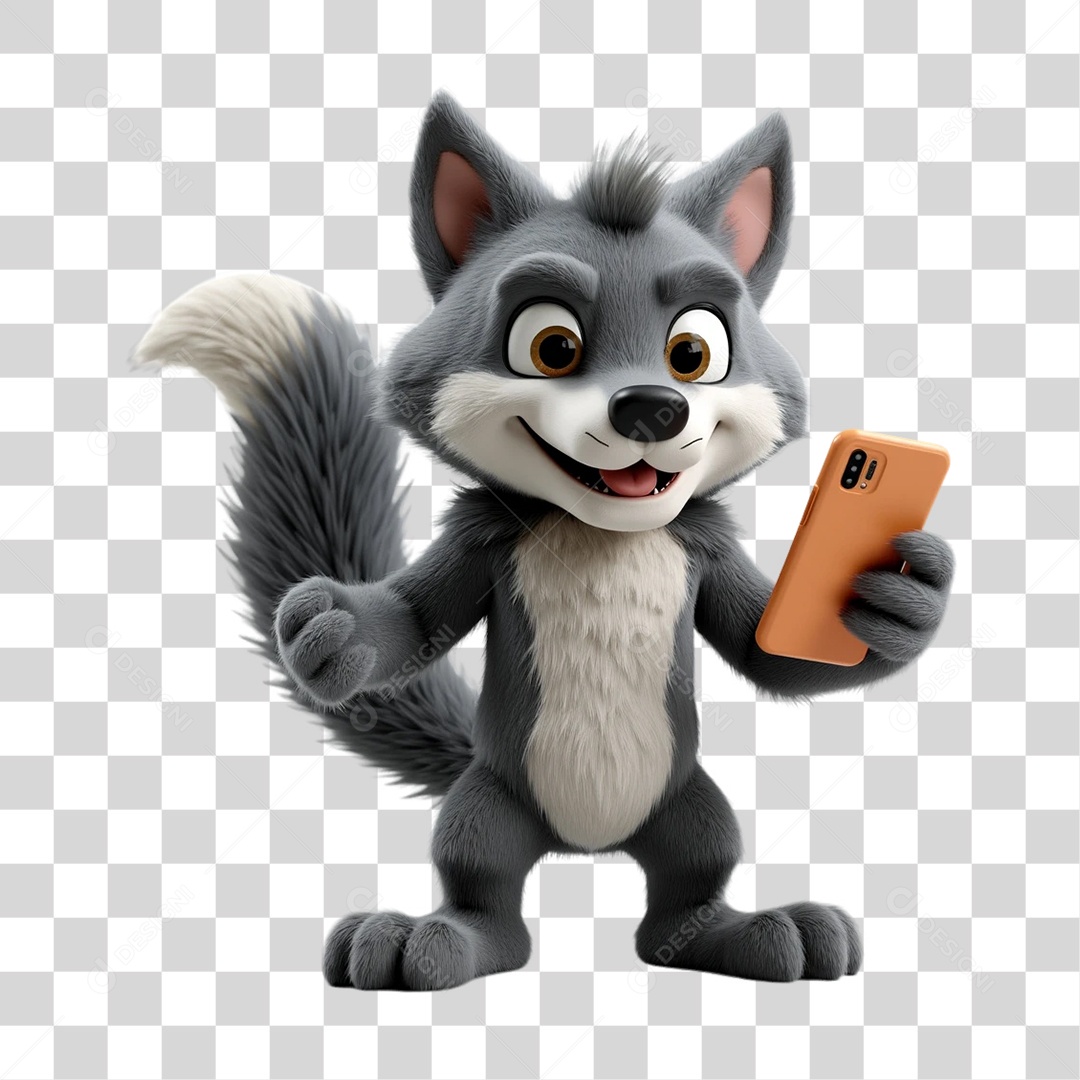 Elemento 3D Lobisomem do Halloween PNG Transparente