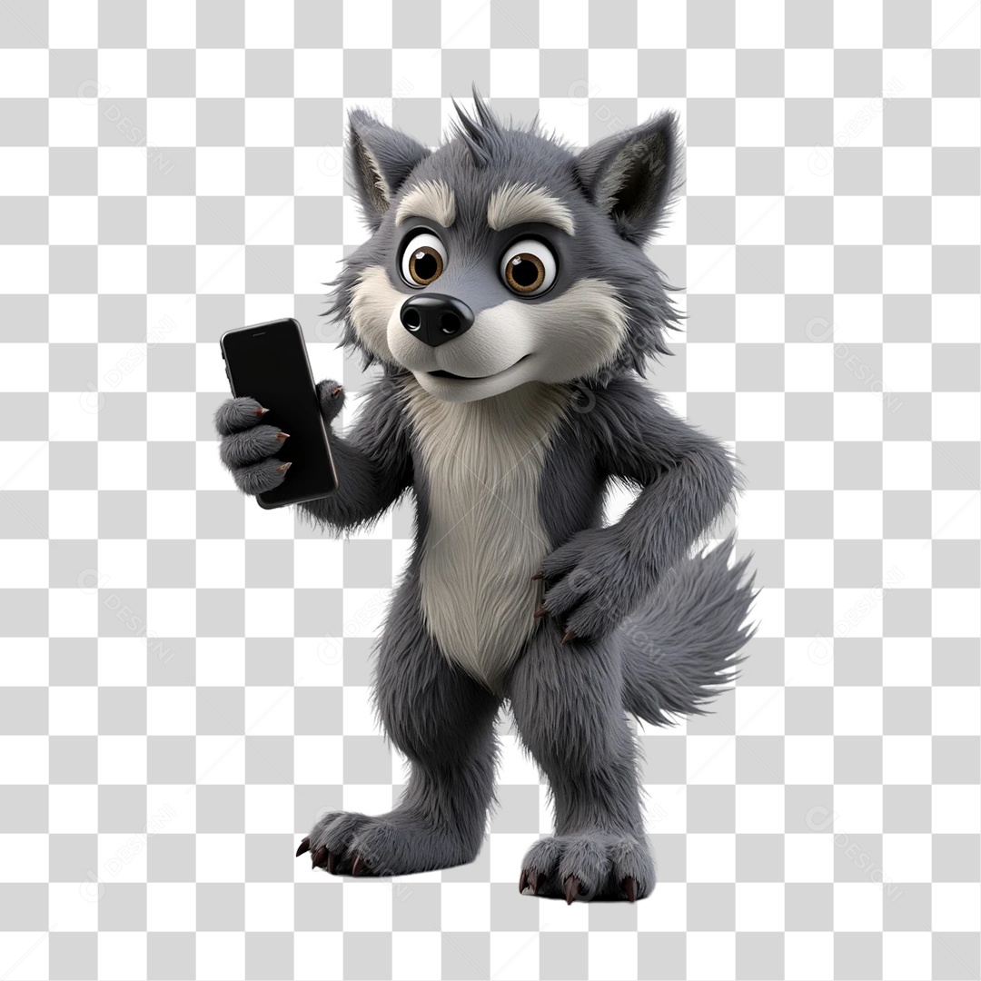 Elemento 3D Lobisomem do Halloween PNG Transparente