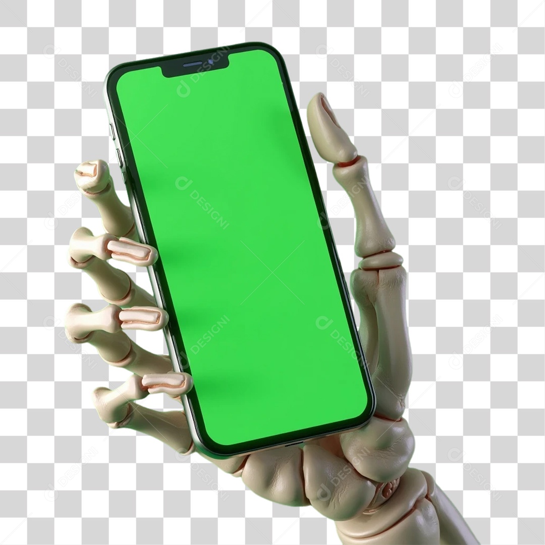 Elemento 3D Mão Halloween PNG Transparente