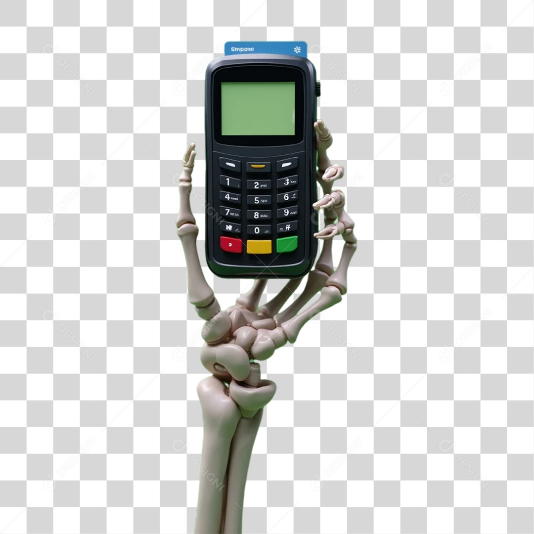 Elemento 3D Mão Halloween PNG Transparente