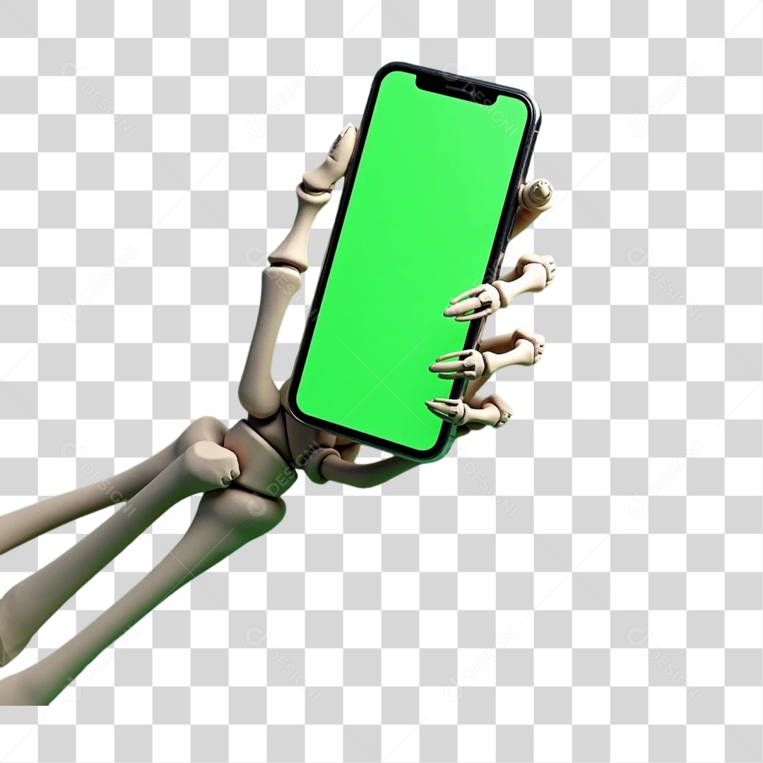 Elemento 3D Mão Halloween PNG Transparente