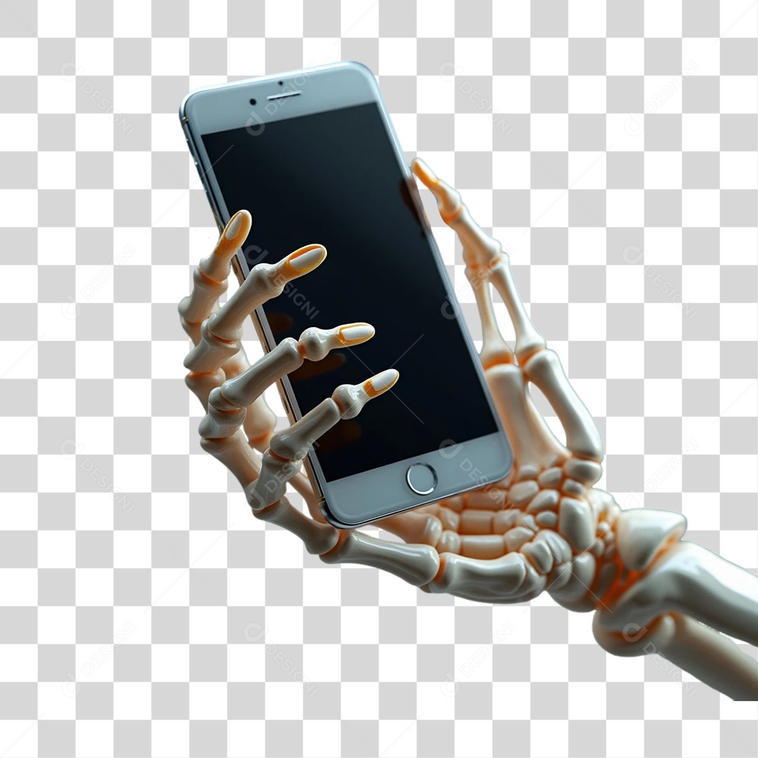 Elemento 3D Mão Halloween PNG Transparente