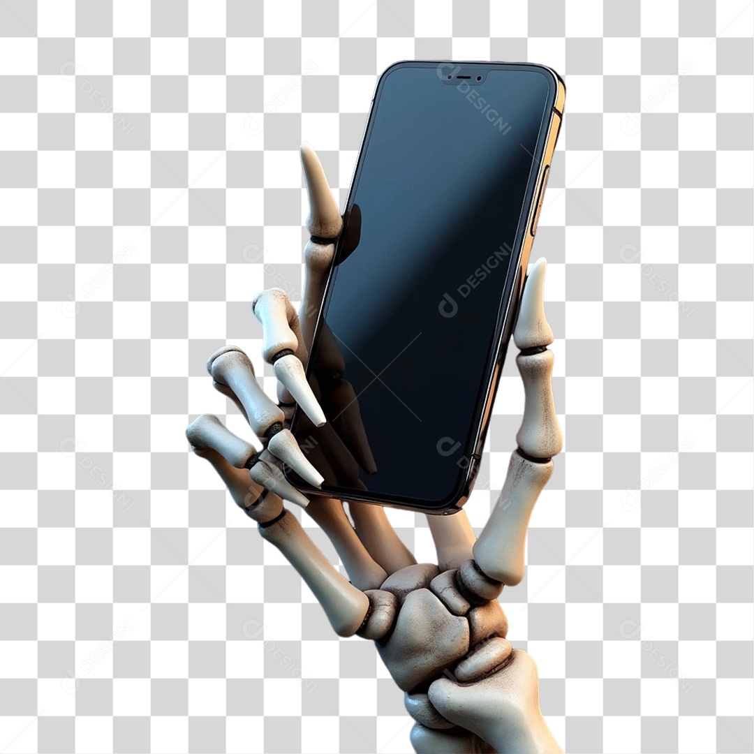 Elemento 3D Mão Halloween PNG Transparente