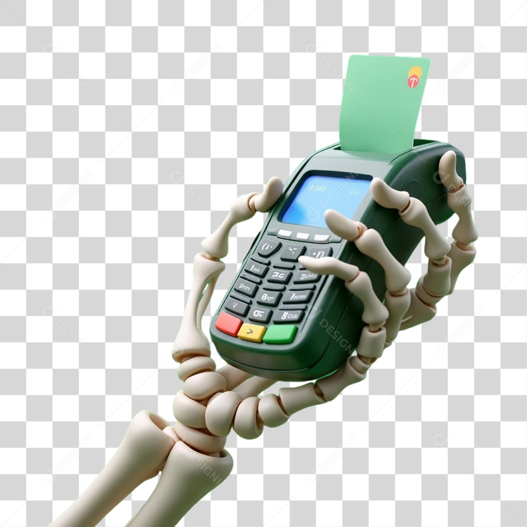 Elemento 3D Mão Halloween PNG Transparente