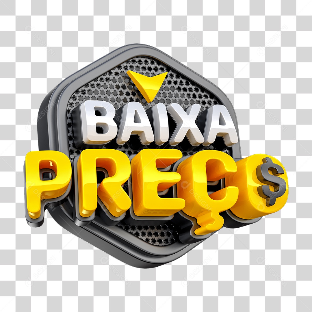 Selo 3D Baixa Preço PNG Transparente