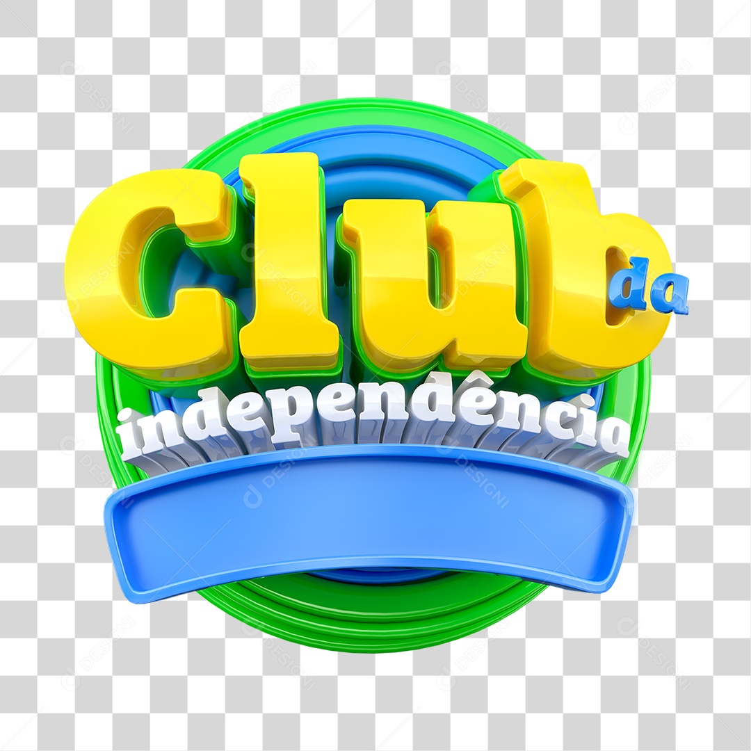 Selo 3D Club da Independência PNG Transparente