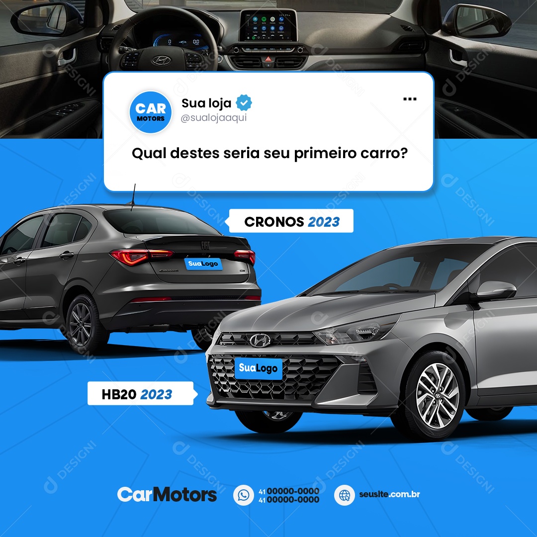 Concessionária Social Media PSD Editável