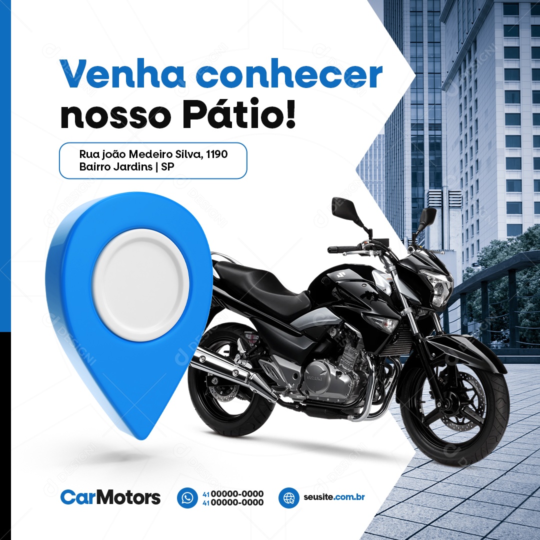 Concessionária Venha Conhecer Nosso Pátio Social Media PSD Editável