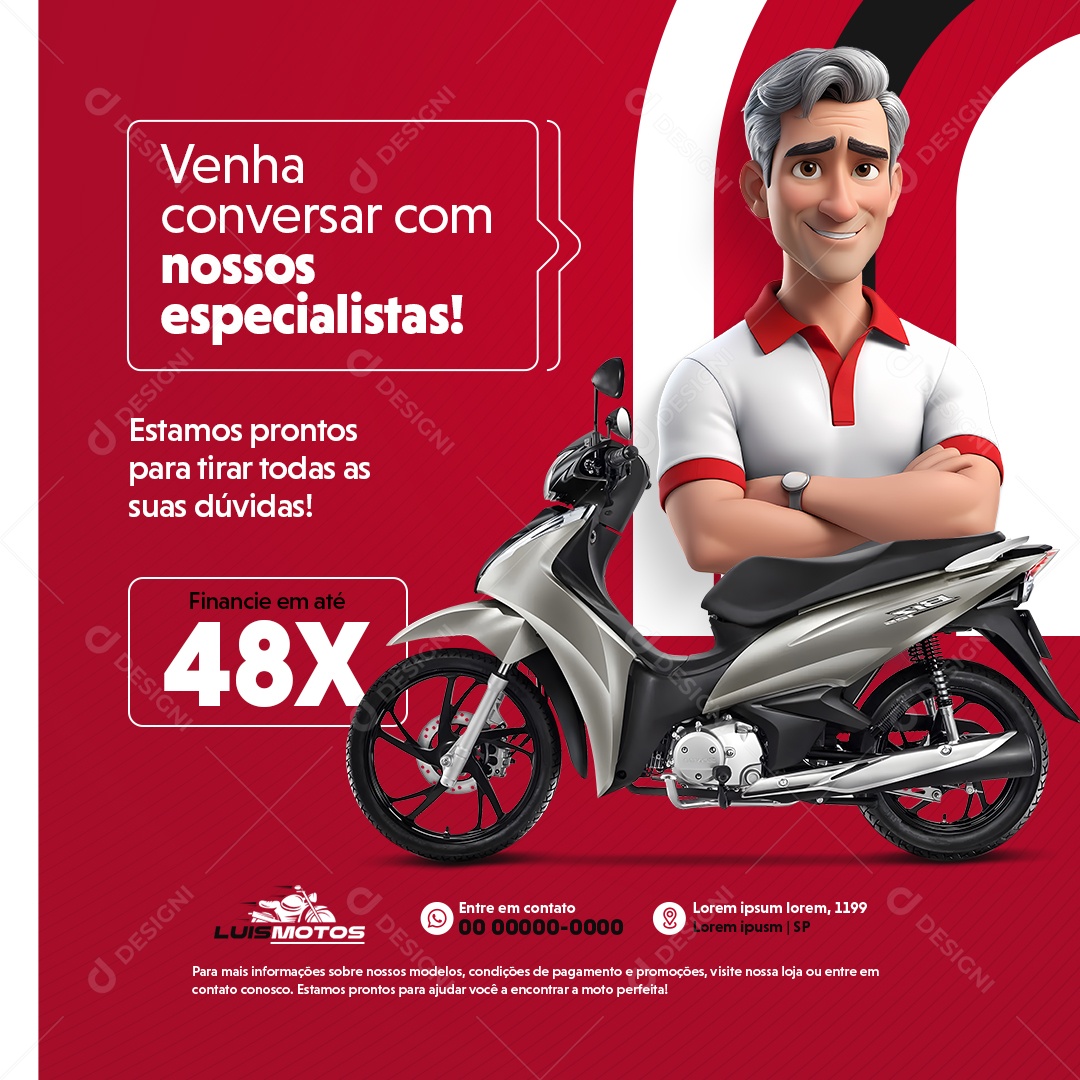 Concessionária de Motos Social Media PSD Editável