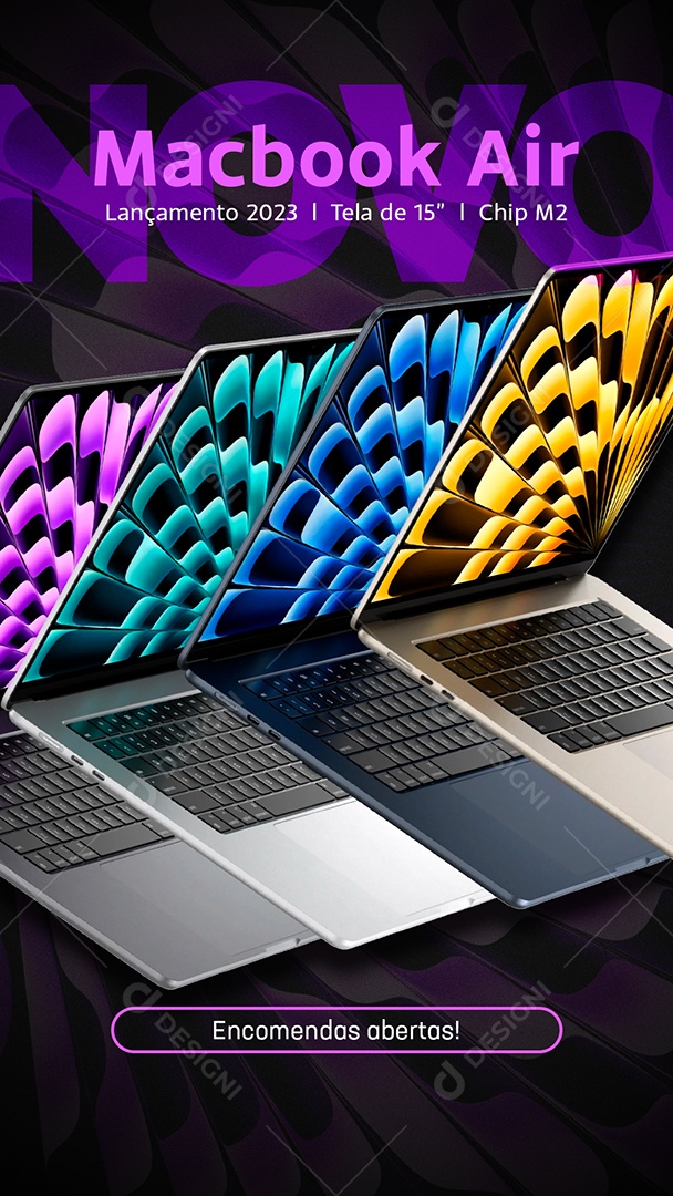 Story Loja da Apple Macbook Air Social Media PSD Editável