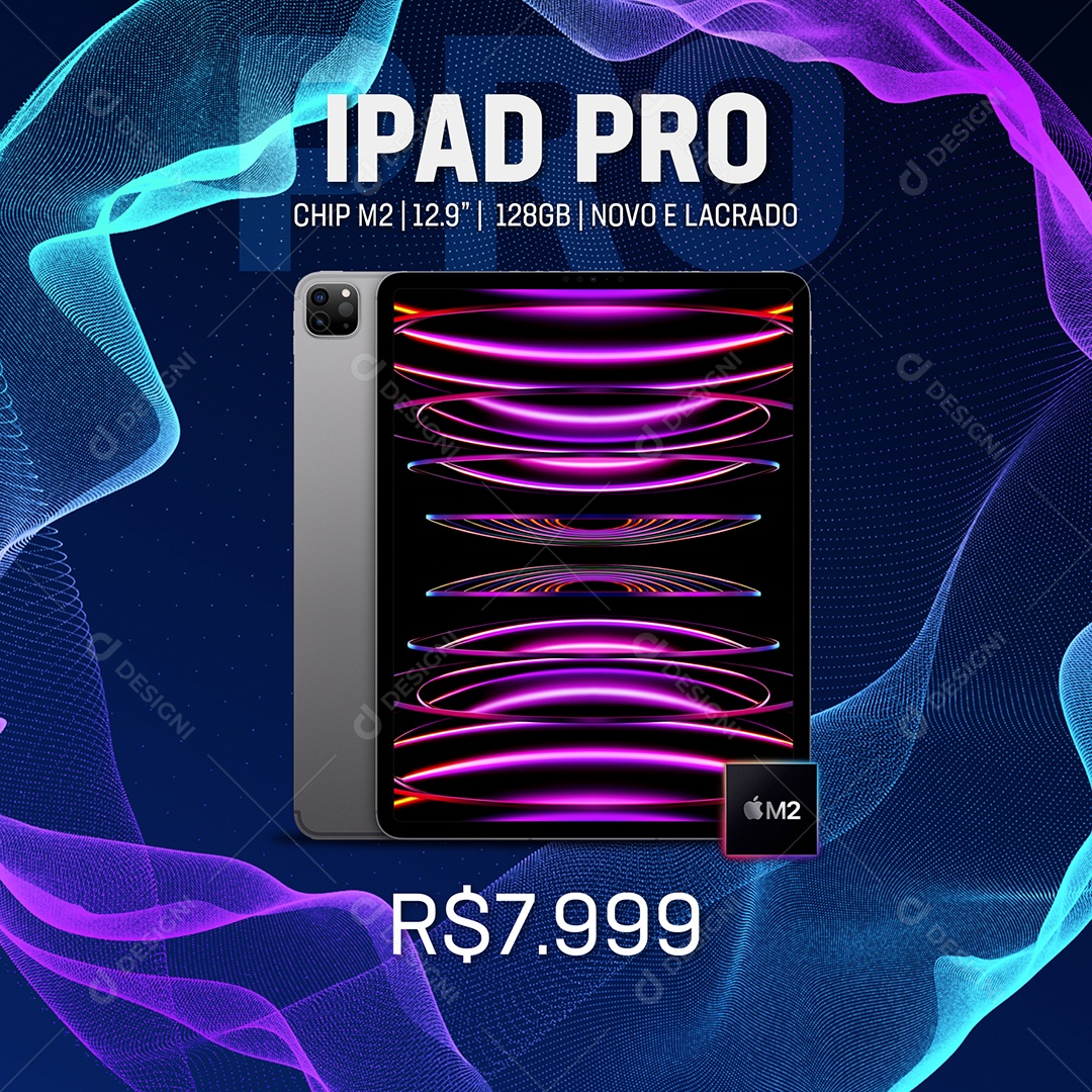 Loja da Apple Ipad Pro Social Media PSD Editável