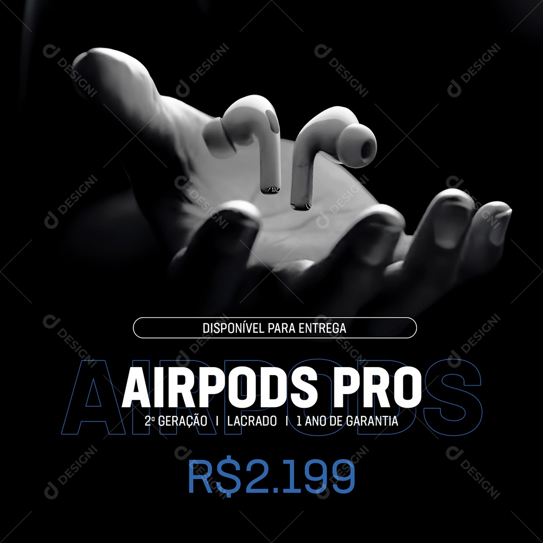 Loja da Apple Airpods Pro Social Media PSD Editável