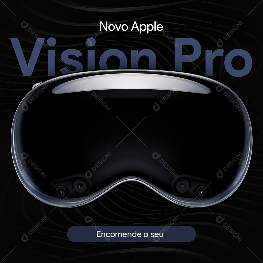 Loja da Apple Vision Pro Novo Social Media PSD Editável