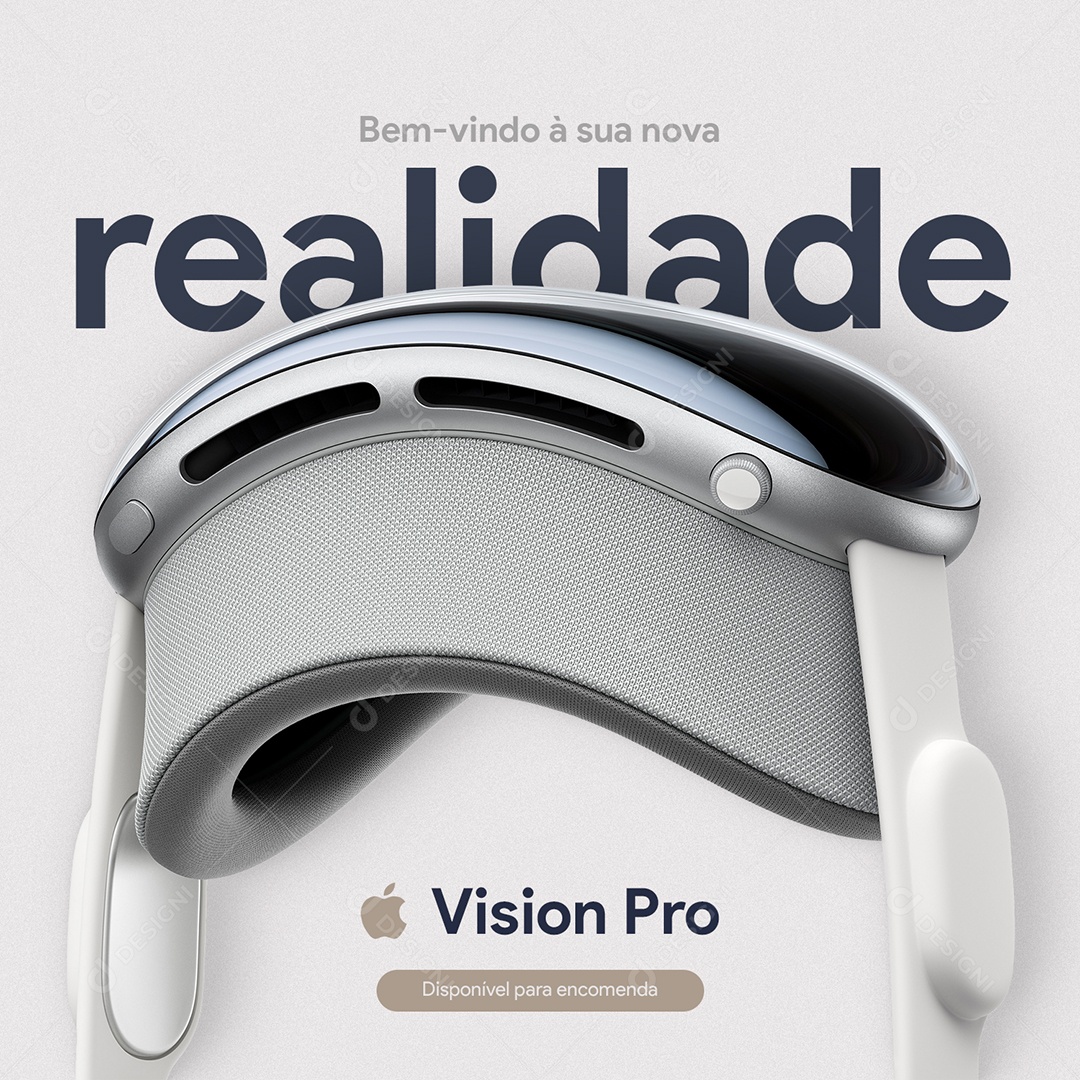 Loja da Apple Vision Pro Realidade Social Media PSD Editável