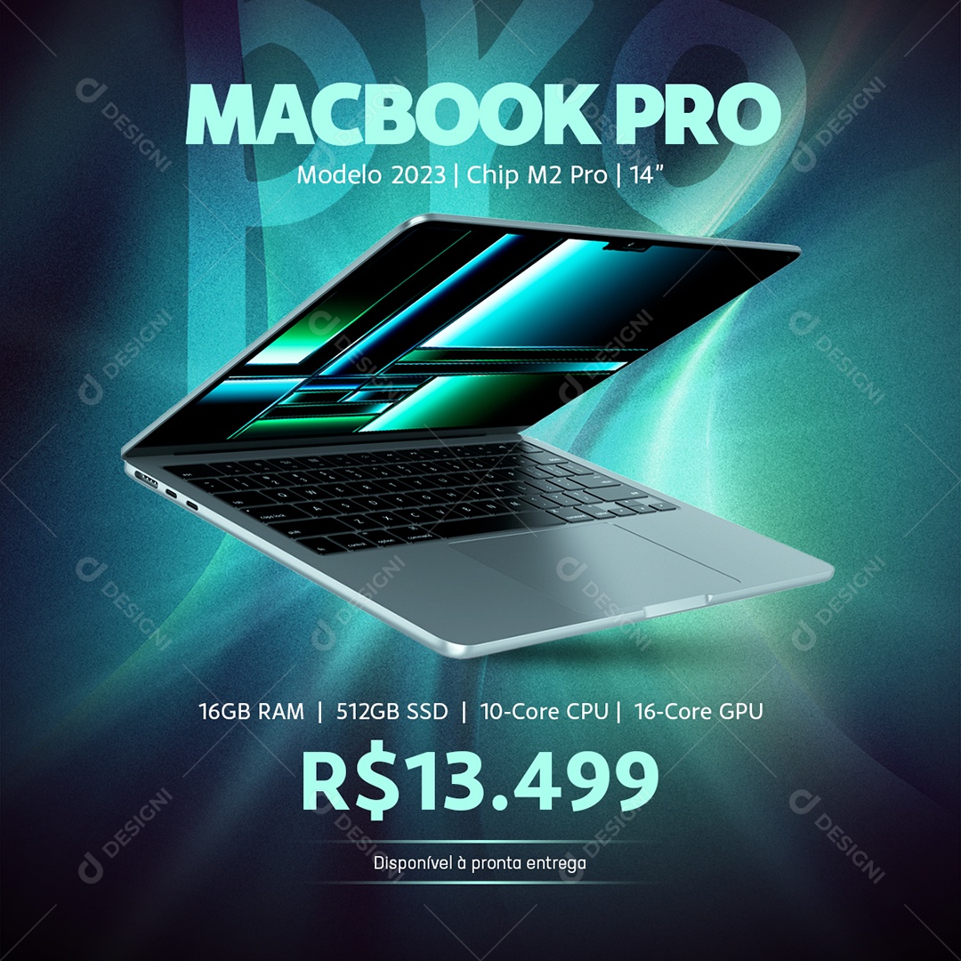 Loja da Apple Macbook Pro Social Media PSD Editável