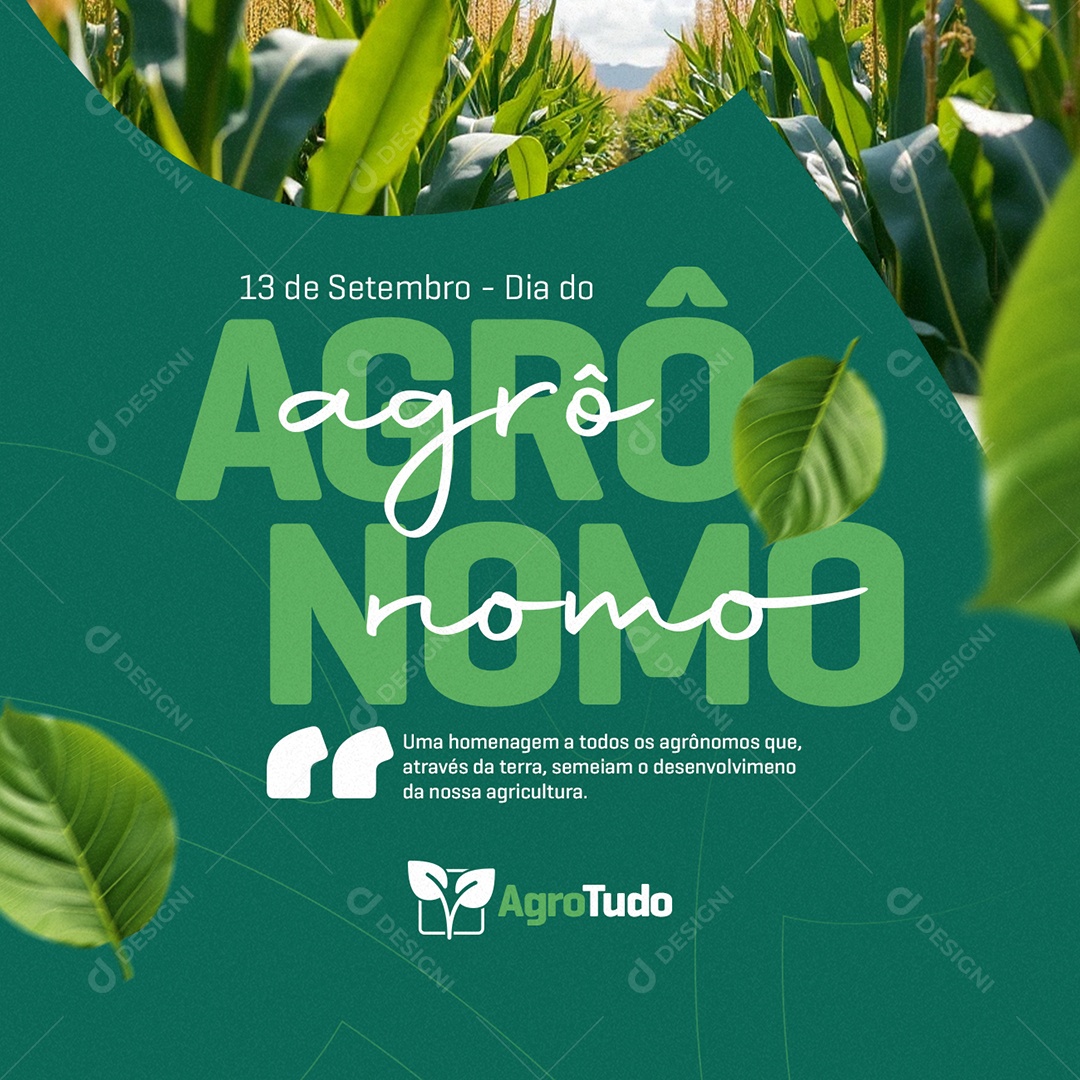 Agronegócio 13 de Setembro Dia do Agrônomo Social Media PSD Editável