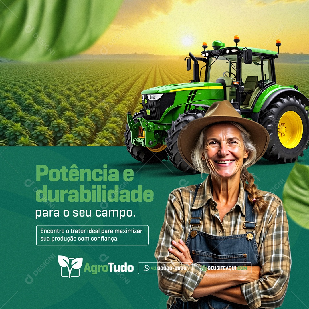 Agronegócio Potência e Durabilidade Social Media PSD Editável
