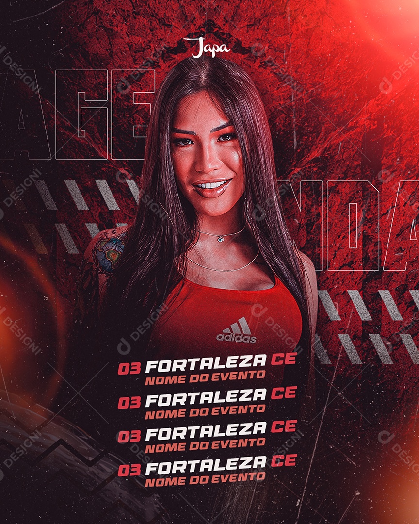 Feed Flyer Agenda Social Media PSD Editável