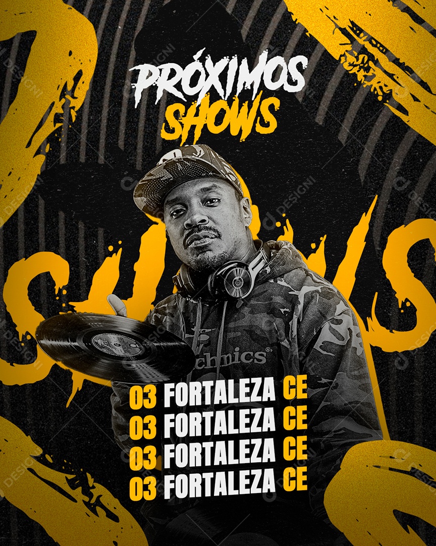 Feed Flyer Próximos Shows Social Media PSD Editável