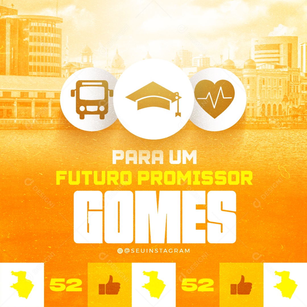 Campanha Politica Para Um Futuro Promissor Social Media PSD Editável