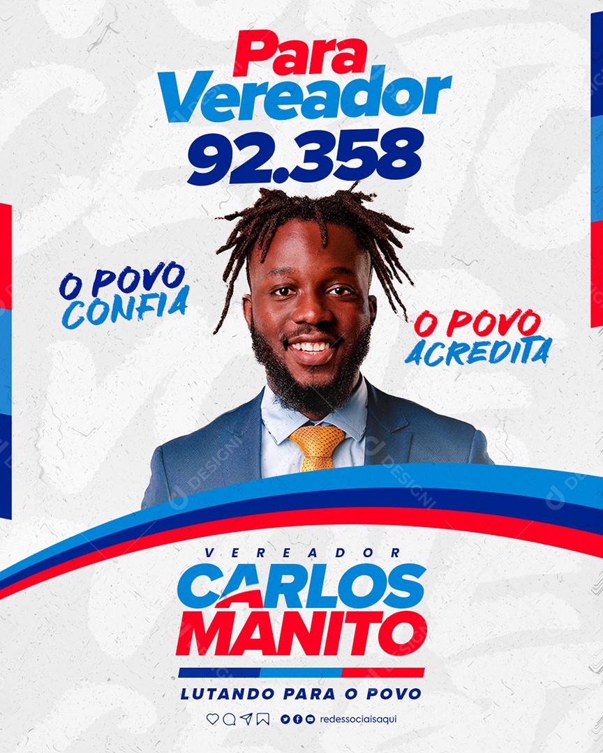 Politica o Povo Acredita Confia Social Media PSD Editável