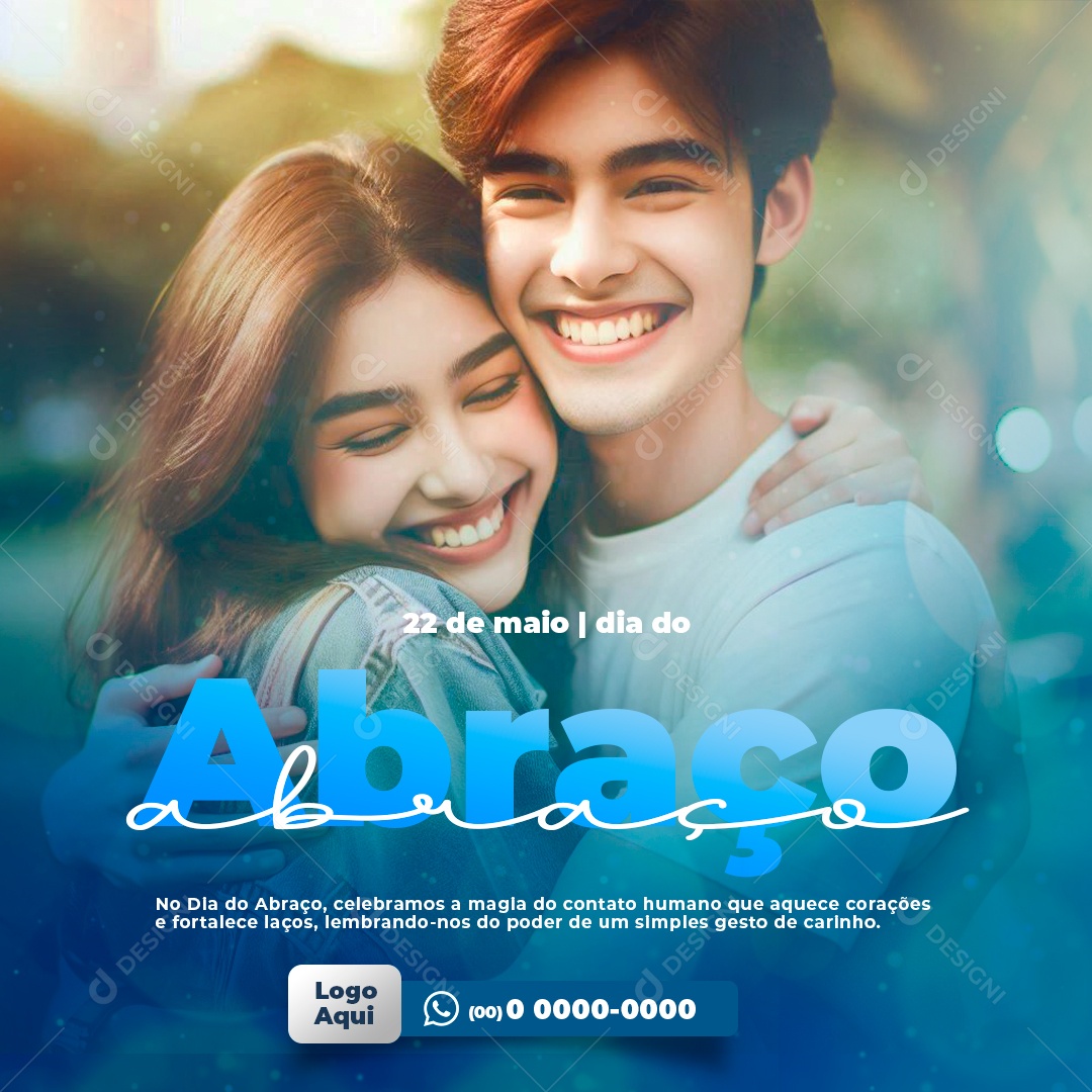 Dia do Abraço 22 de Maio Social Media PSD Editável