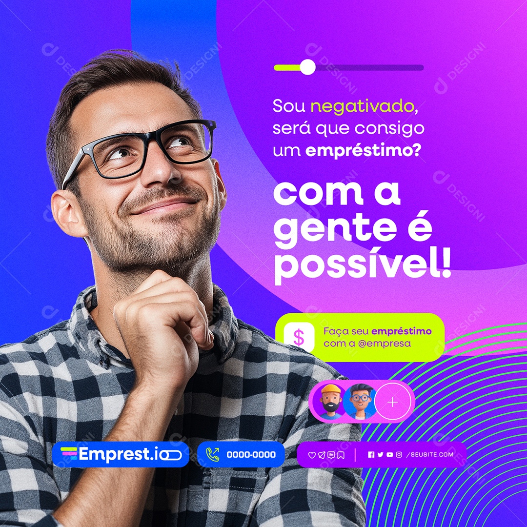 Empréstimo Com a Gente é Possível Social Media PSD Editável