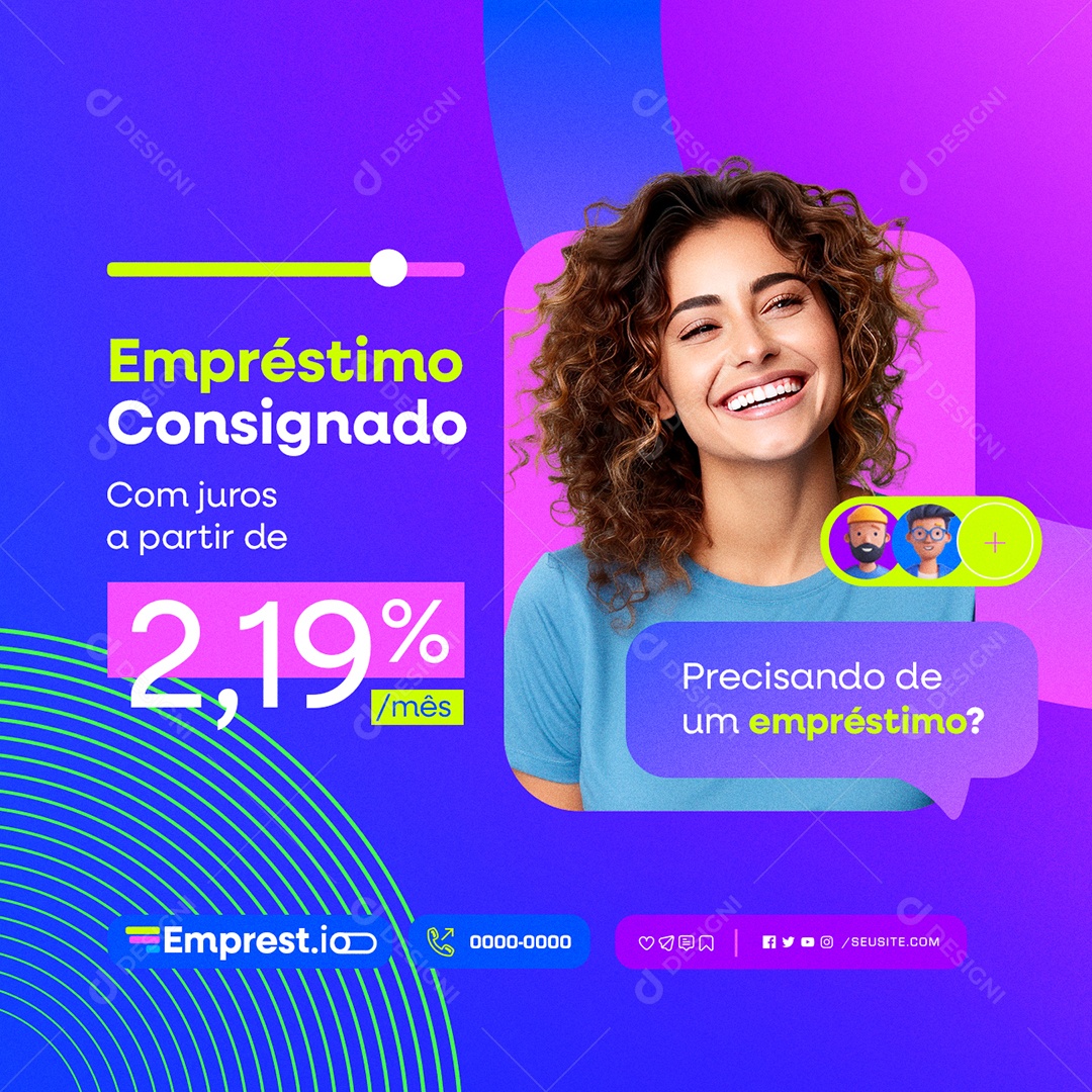 Empréstimo Consignado Social Media PSD Editável