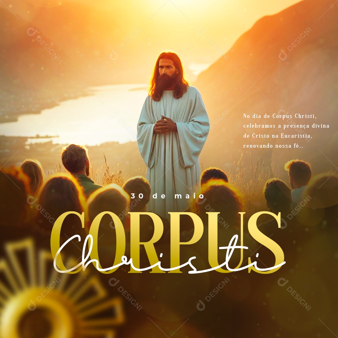 Dia de Corpus Christi 30 de Maio Social Media PSD Editável