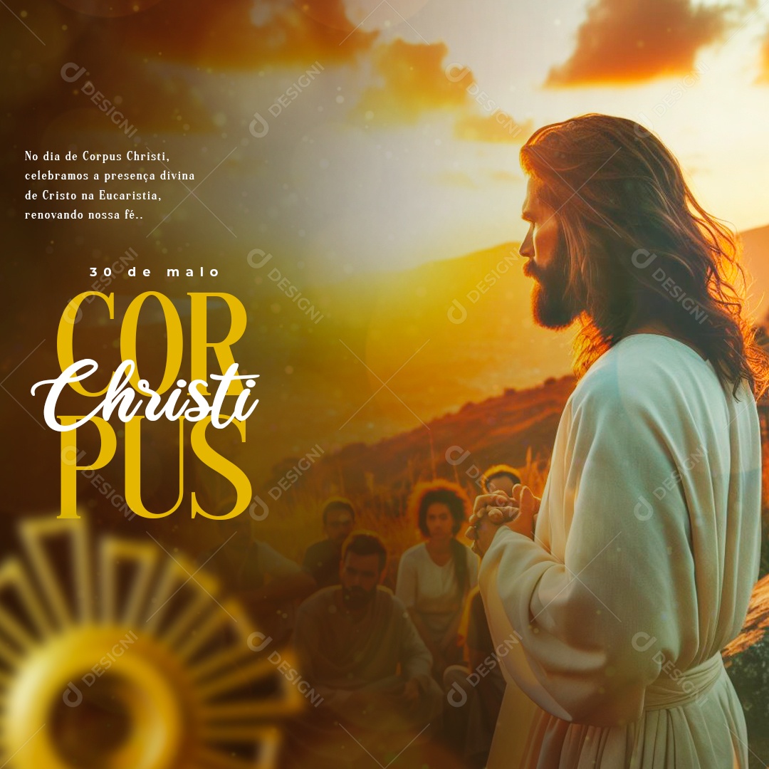 Dia de Corpus Christi 30 de Maio Social Media PSD Editável