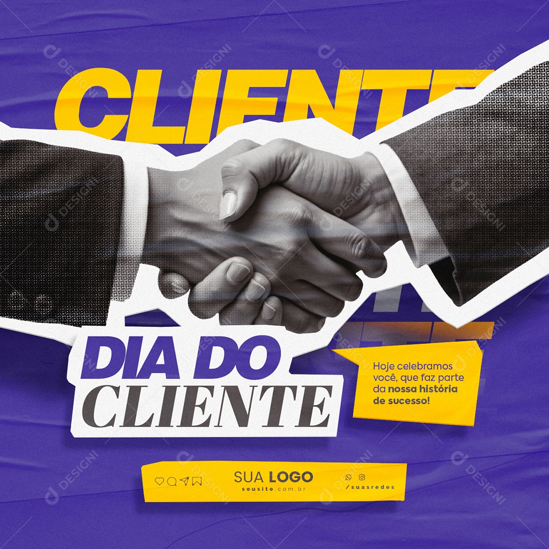 Dia do Cliente 15 de Setembro Nossa História de Sucesso Social Media PSD Editável