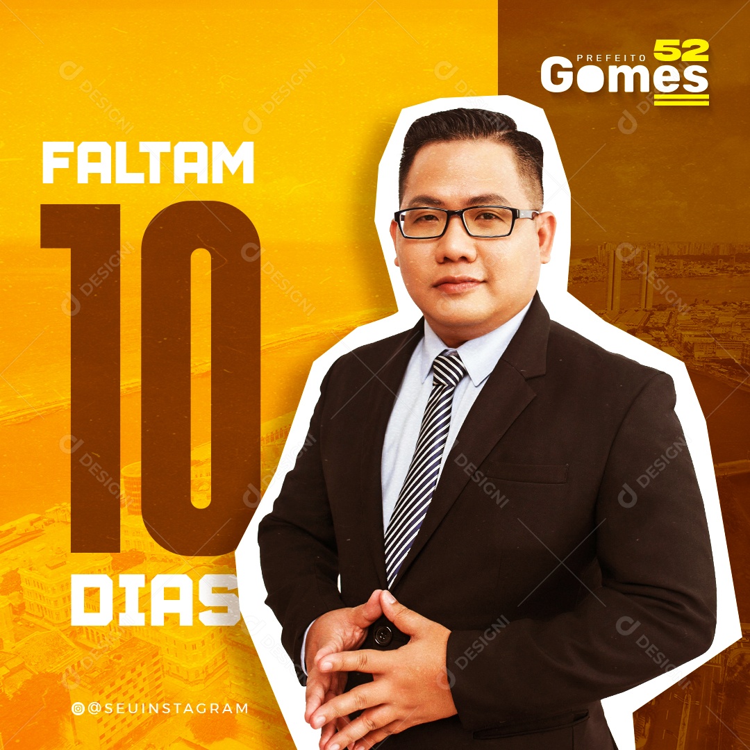 Campanha Politica Prefeito Gomes Social Media PSD Editável