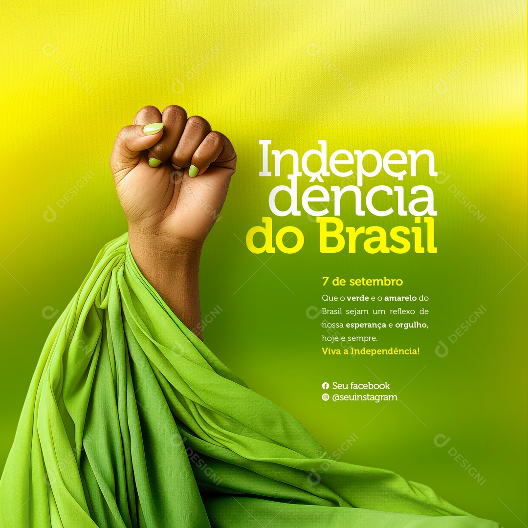 Dia da Independência do Brasil 07 de Setembro Social Media PSD Editável