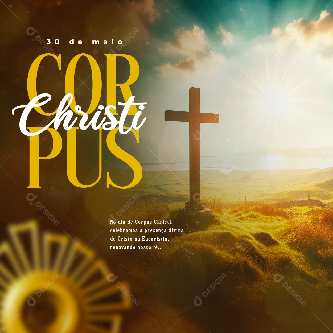 Dia de Corpus Christi 30 de Maio Social Media PSD Editável