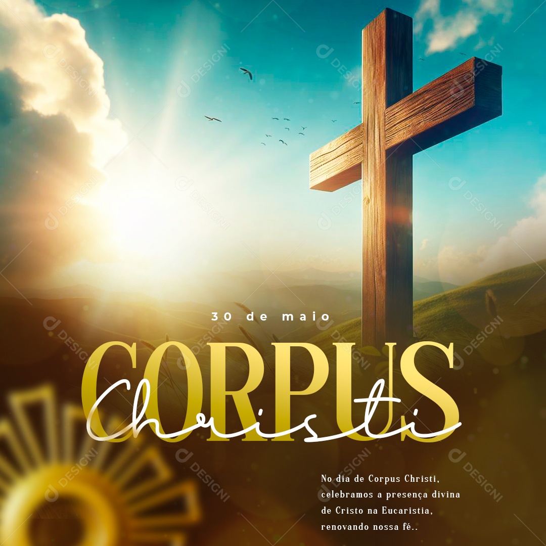Dia de Corpus Christi 30 de Maio Social Media PSD Editável
